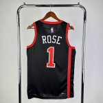 NBA 1 Rose Chicago Bulls 2024 city Maillot noir